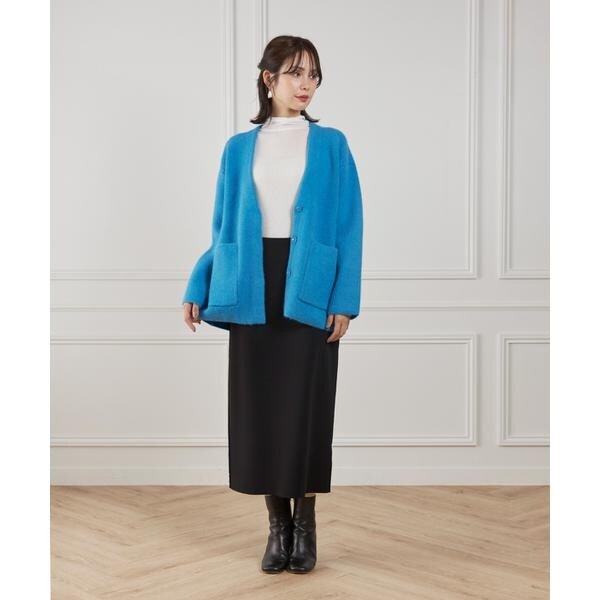 ルスーク（Le Souk）/《大きいサイズ》ラクーン接結編みニットジャケット