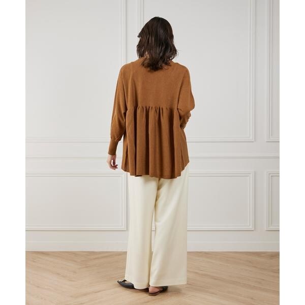 ルスーク（Le Souk）/《大きいサイズ》ヘムギャザーニットプルオーバー