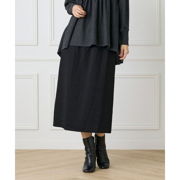 ルスーク（Le Souk）/《大きいサイズ》細タイベルト付きAラインスカート