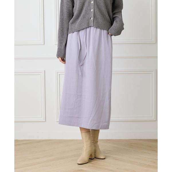 ルスーク（Le Souk）/《大きいサイズ》細タイベルト付きAラインスカート