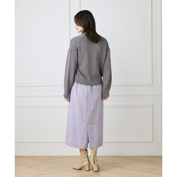 ルスーク（Le Souk）/《大きいサイズ》細タイベルト付きAラインスカート