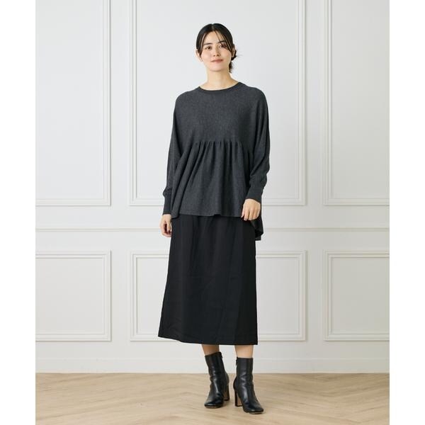 ルスーク（Le Souk）/《大きいサイズ》細タイベルト付きAラインスカート