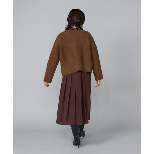 ルスーク（Le Souk）/《大きいサイズ》ラクーン接結編みニットブルゾン