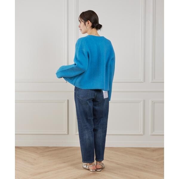 ルスーク（Le Souk）/《大きいサイズ》ラクーン接結編みニットブルゾン