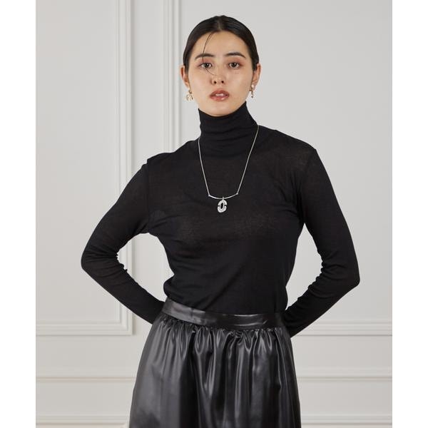 ルスーク（Le Souk）/《大きいサイズ》シアーテレハイネックTシャツ