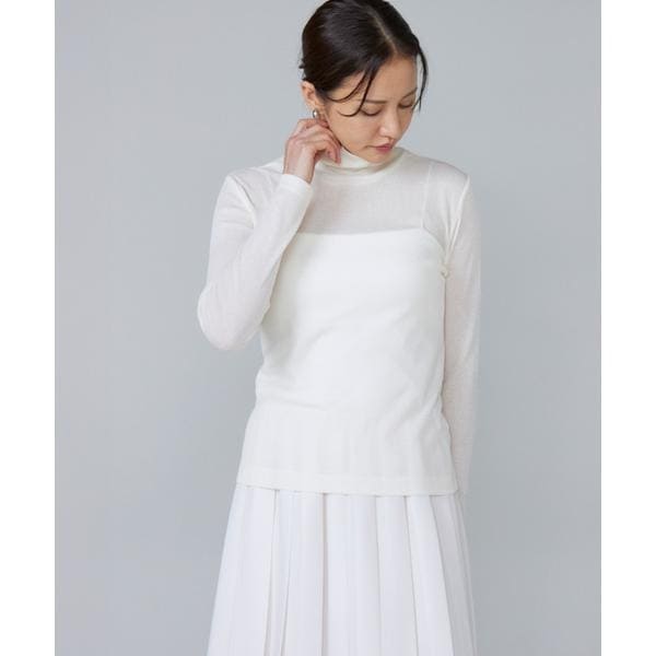 ルスーク（Le Souk）/《大きいサイズ》シアーテレハイネックTシャツ