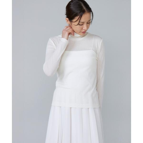 ルスーク（Le Souk）/《大きいサイズ》シアーテレハイネックTシャツ