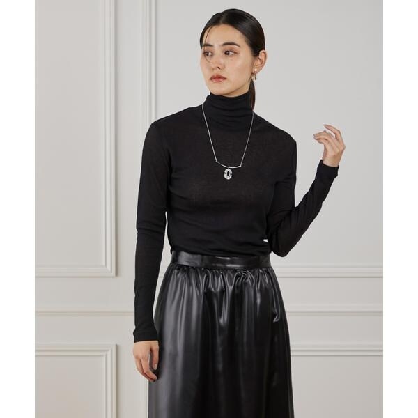 ルスーク（Le Souk）/《大きいサイズ》シアーテレハイネックTシャツ