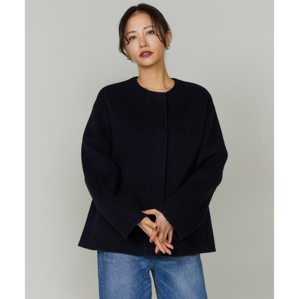 ルスーク（Le Souk）/《大きいサイズ》クルーネックリバーコート