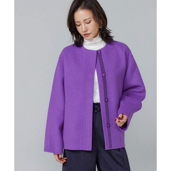 ルスーク（Le Souk）/《大きいサイズ》クルーネックリバーコート