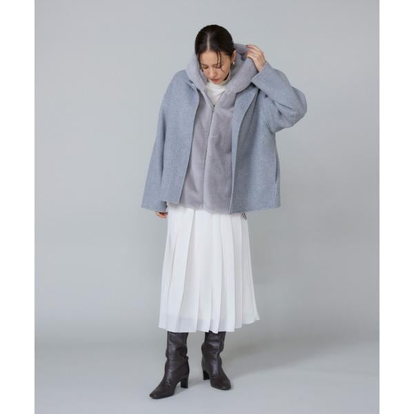 ルスーク（Le Souk）/《大きいサイズ》クルーネックリバーコート