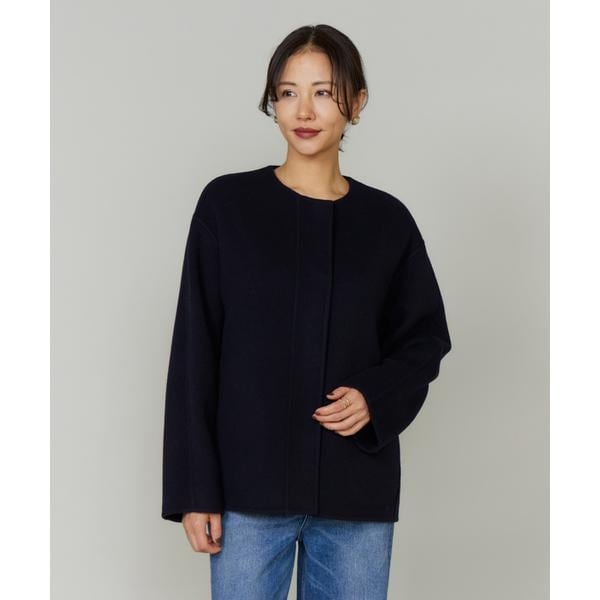 ルスーク（Le Souk）/《大きいサイズ》クルーネックリバーコート