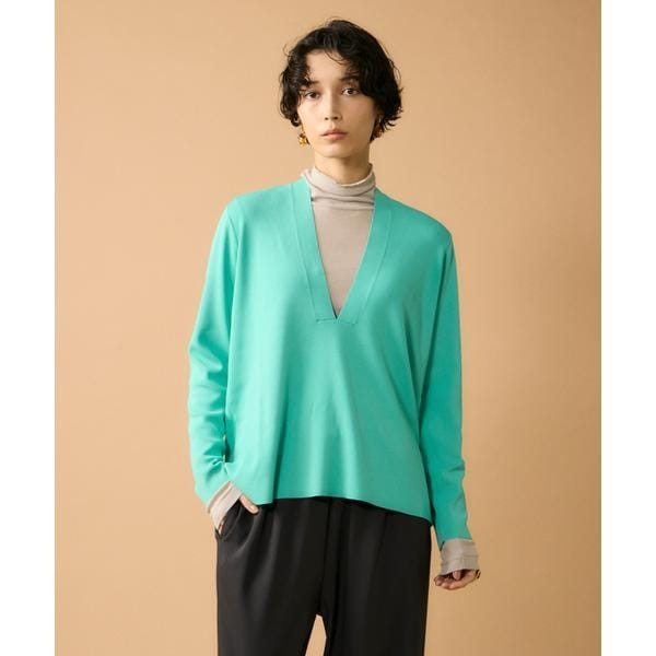 ルスーク（Le Souk）/《大きいサイズ》Vネックニットプルオーバー