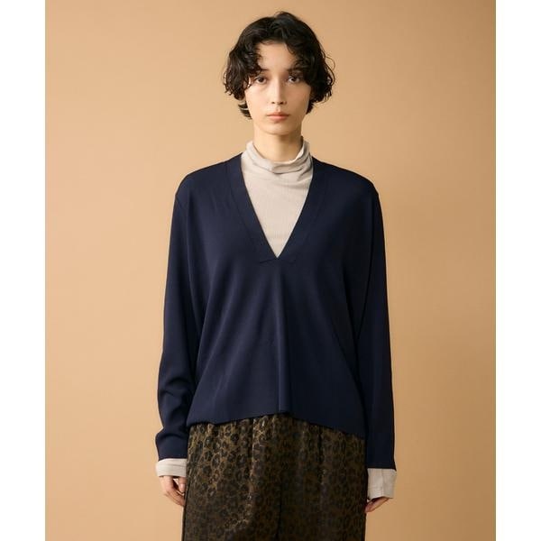 ルスーク（Le Souk）/《大きいサイズ》Vネックニットプルオーバー