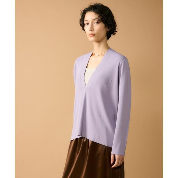 ルスーク（Le Souk）/《大きいサイズ》Vネックニットプルオーバー