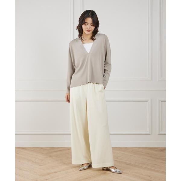 ルスーク（Le Souk）/《大きいサイズ》Vネックニットプルオーバー