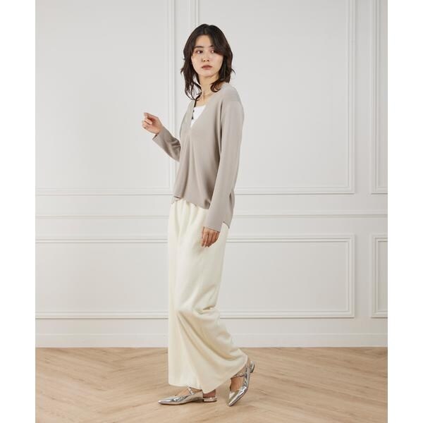 ルスーク（Le Souk）/《大きいサイズ》Vネックニットプルオーバー