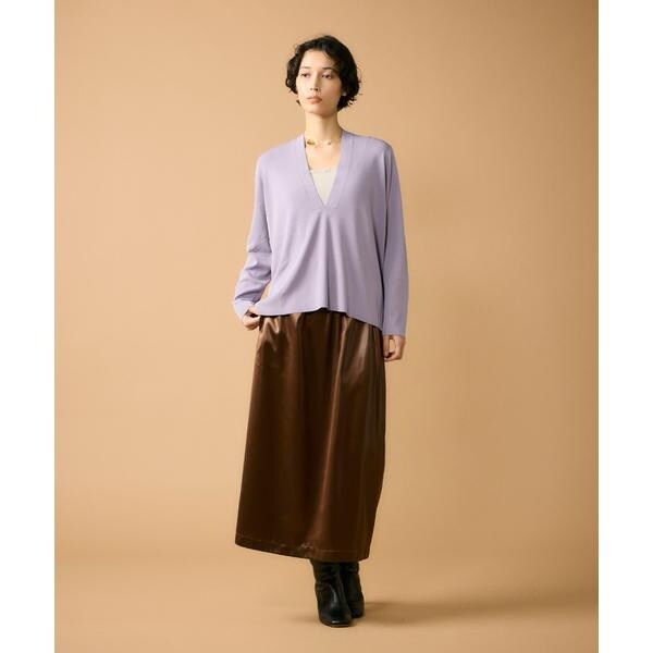 ルスーク（Le Souk）/《大きいサイズ》Vネックニットプルオーバー