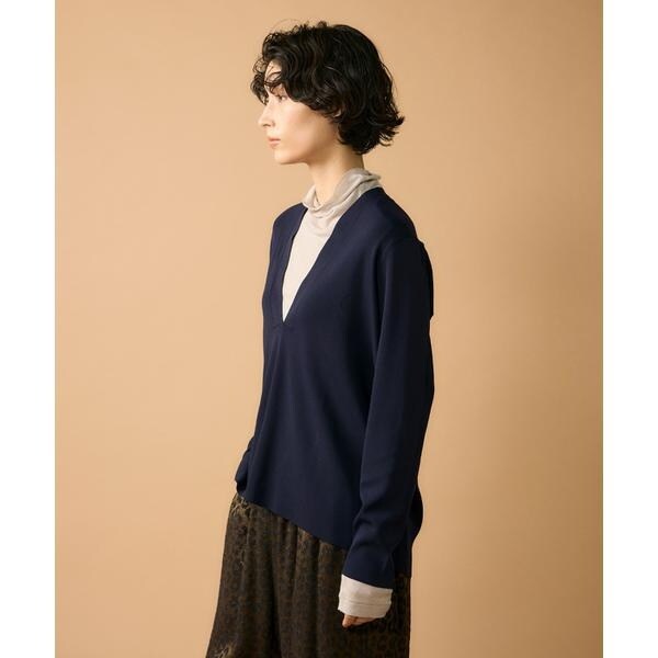 ルスーク（Le Souk）/《大きいサイズ》Vネックニットプルオーバー