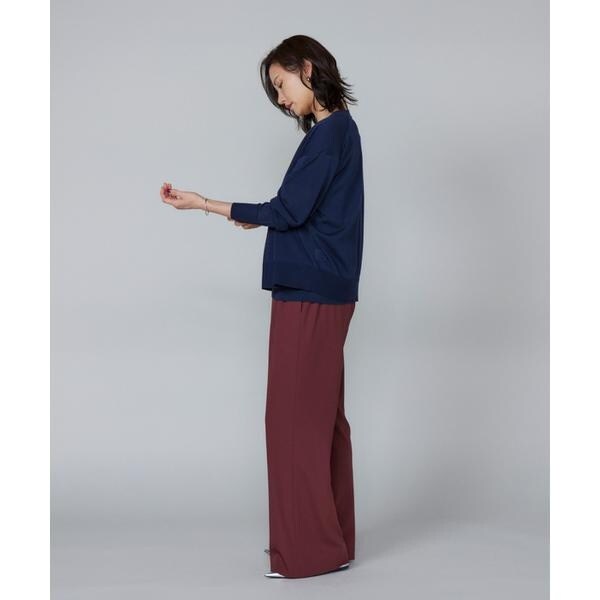 ルスーク（Le Souk）/《大きいサイズ》シルキーライクVネックニットカーディガン