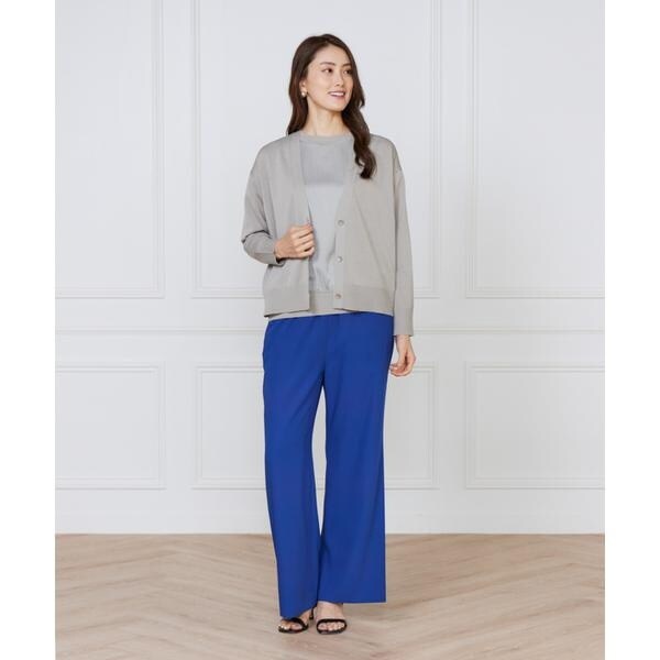 ルスーク（Le Souk）/《大きいサイズ》シルキーライクVネックニットカーディガン