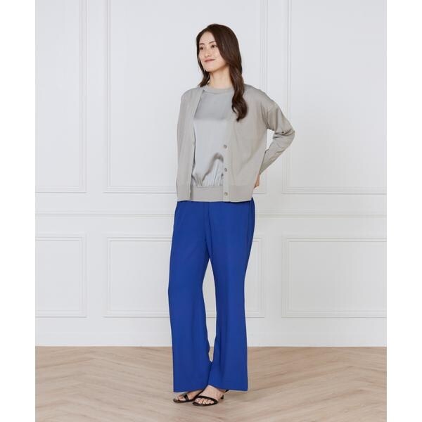 ルスーク（Le Souk）/《大きいサイズ》シルキーライクVネックニットカーディガン