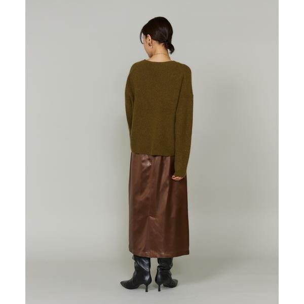 ルスーク（Le Souk）/《大きいサイズ》スパンコールVネックニットプルオーバー