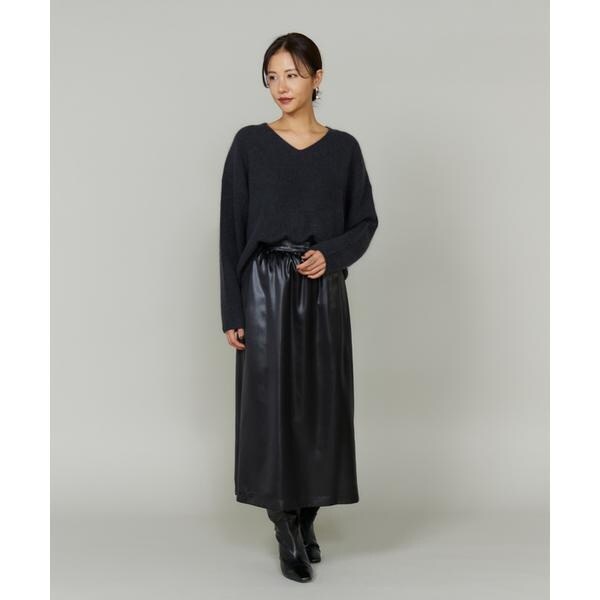 ルスーク（Le Souk）/《大きいサイズ》スパンコールVネックニットプルオーバー