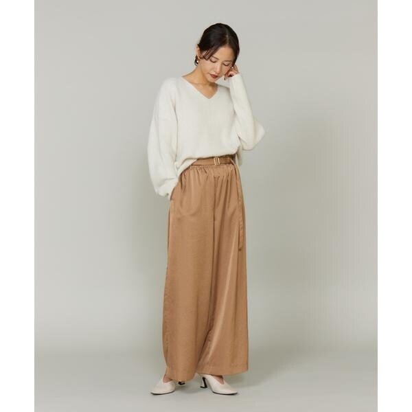 ルスーク（Le Souk）/《大きいサイズ》スパンコールVネックニットプルオーバー