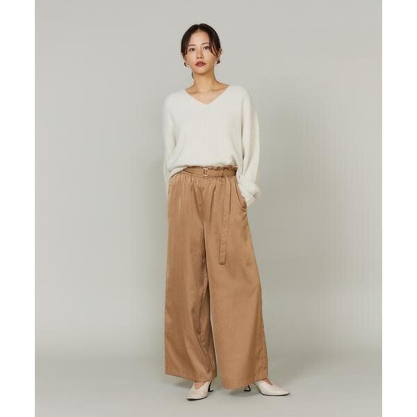 ルスーク（Le Souk）/《大きいサイズ》スパンコールVネックニットプルオーバー