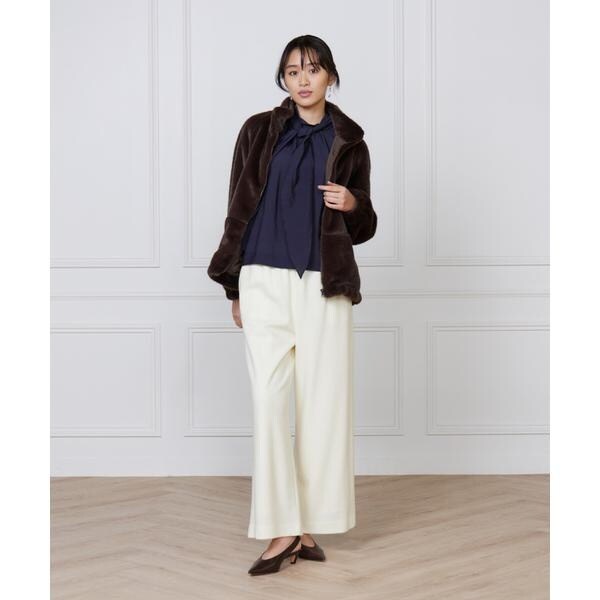 ルスーク（Le Souk）/《大きいサイズ》フェイクファースタンドブルゾン