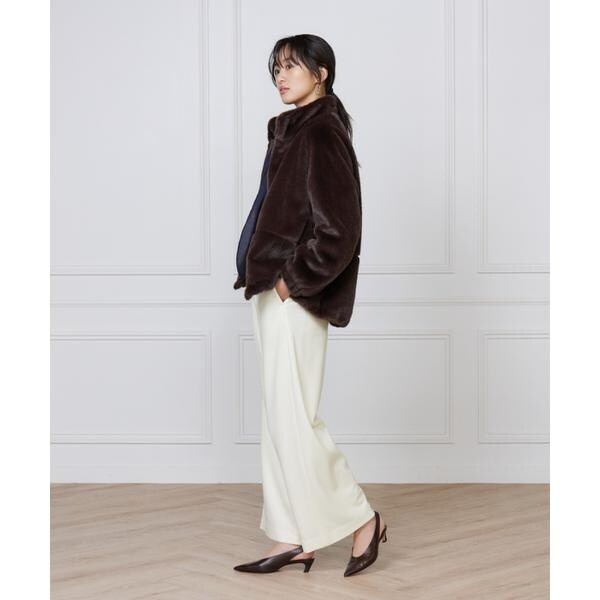 ルスーク（Le Souk）/《大きいサイズ》フェイクファースタンドブルゾン