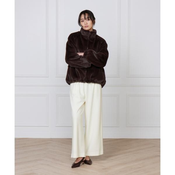 ルスーク（Le Souk）/《大きいサイズ》フェイクファースタンドブルゾン