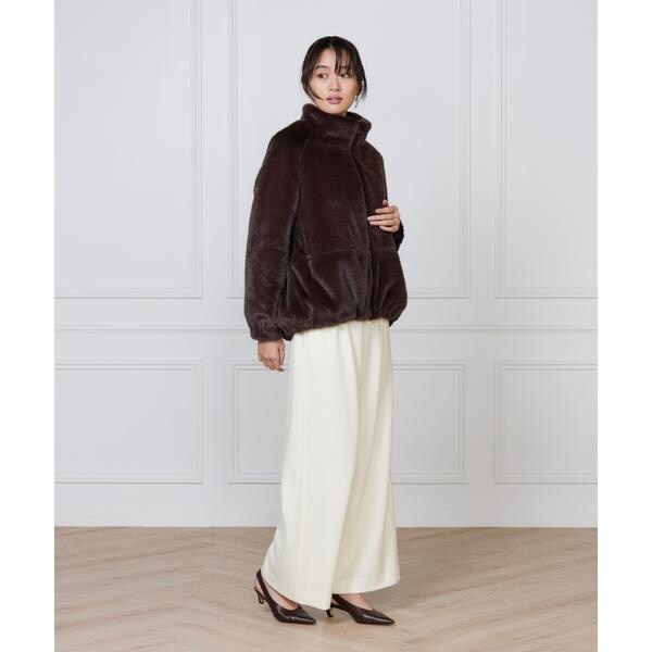 ルスーク（Le Souk）/《大きいサイズ》フェイクファースタンドブルゾン