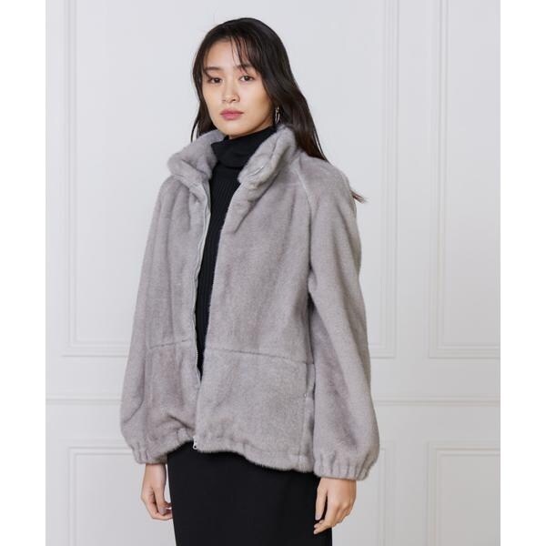 ルスーク（Le Souk）/《大きいサイズ》フェイクファースタンドブルゾン