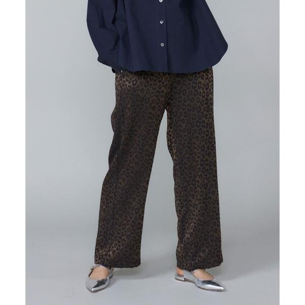 ルスーク（Le Souk）/《大きいサイズ》レオパードジャカードイージーパンツ