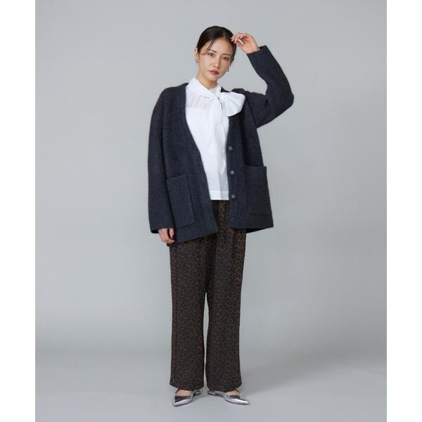 ルスーク（Le Souk）/《大きいサイズ》レオパードジャカードイージーパンツ