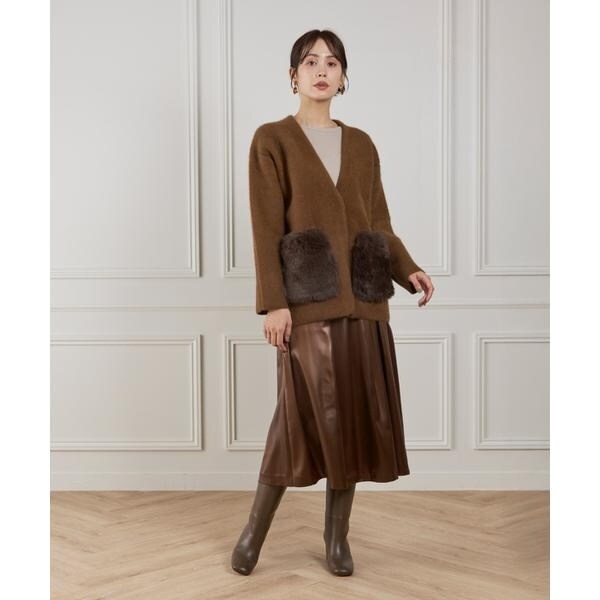 ルスーク（Le Souk）/《45th限定企画》ラクーン接結編みニットジャケット