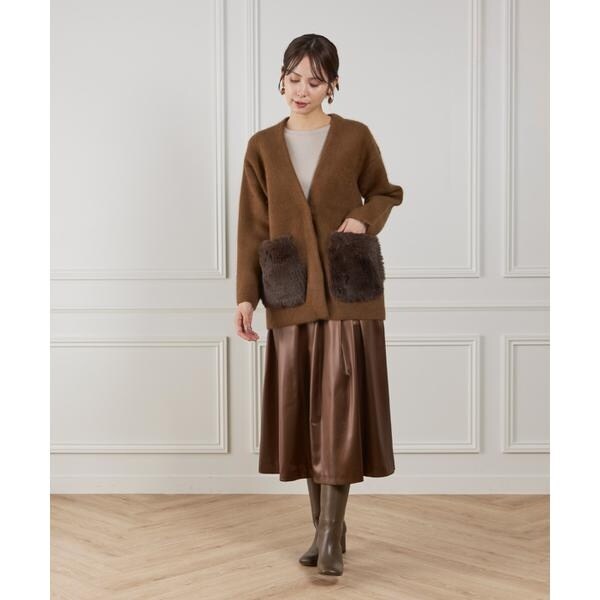 ルスーク（Le Souk）/《45th限定企画》ラクーン接結編みニットジャケット