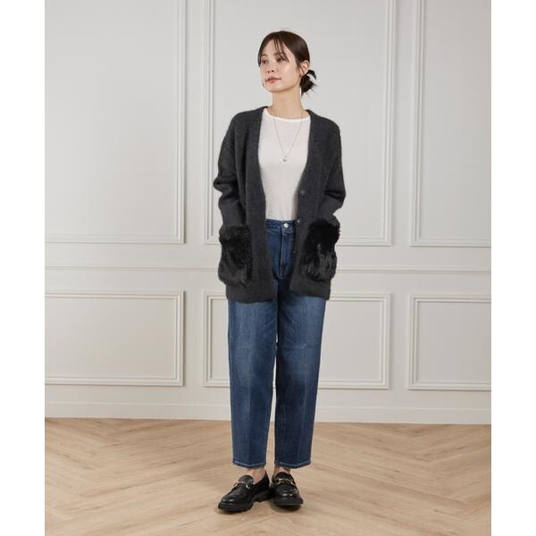 ルスーク（Le Souk）/《45th限定企画》ラクーン接結編みニットジャケット