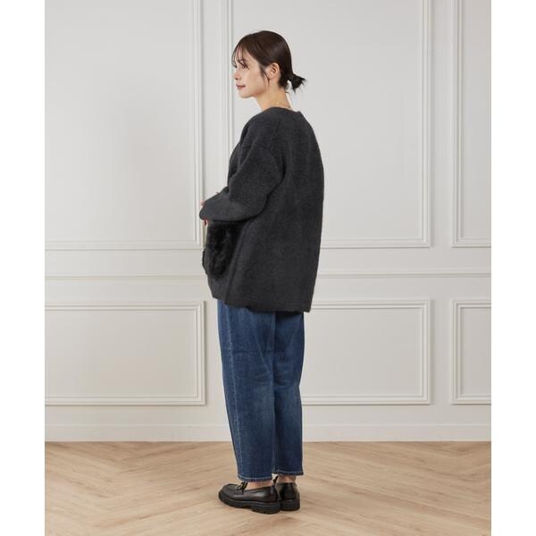 ルスーク（Le Souk）/《45th限定企画》ラクーン接結編みニットジャケット