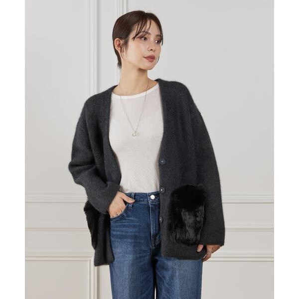 ルスーク（Le Souk）/《45th限定企画》ラクーン接結編みニットジャケット