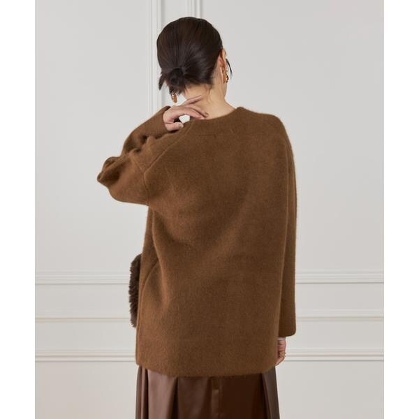 ルスーク（Le Souk）/《45th限定企画》ラクーン接結編みニットジャケット