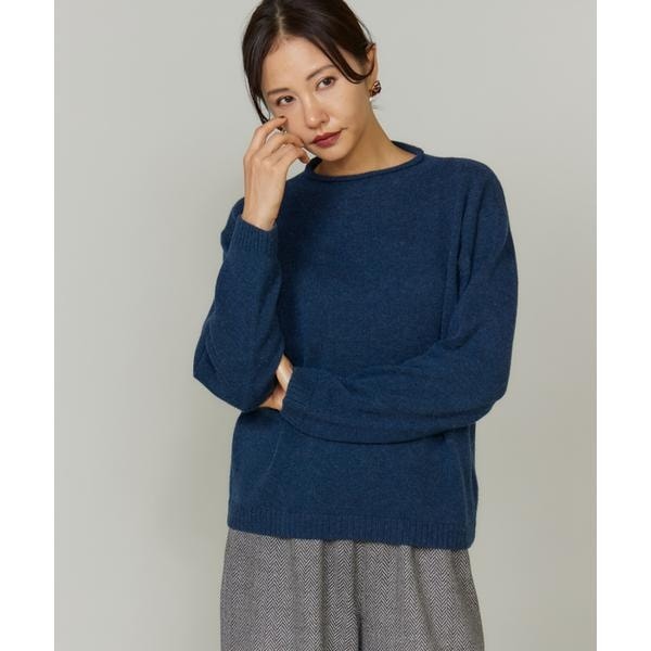 ルスーク（Le Souk）/《大きいサイズ》アルパカブレンドモックネックプルオーバー