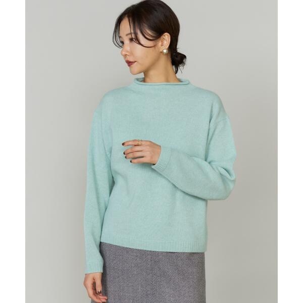 ルスーク（Le Souk）/《大きいサイズ》アルパカブレンドモックネックプルオーバー