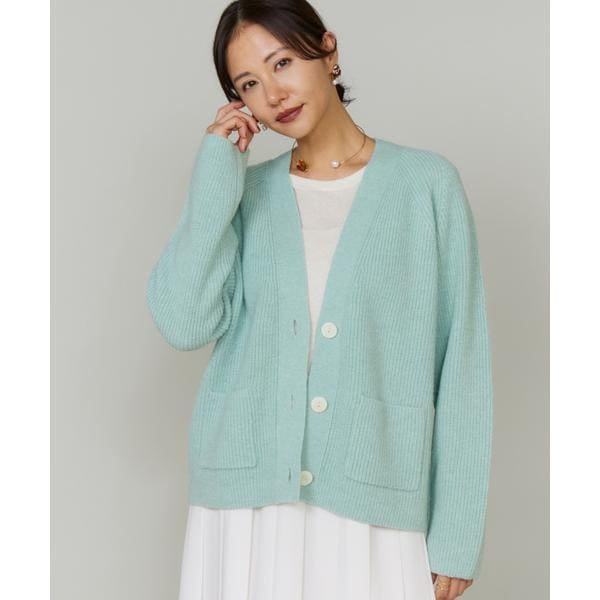 ルスーク（Le Souk）/《大きいサイズ》アルパカブレンドＶネックカーディガン