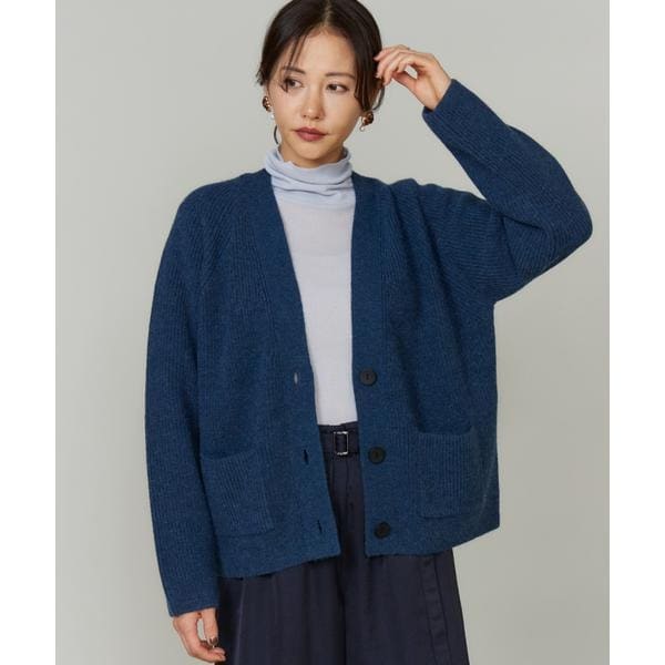 ルスーク（Le Souk）/《大きいサイズ》アルパカブレンドＶネックカーディガン