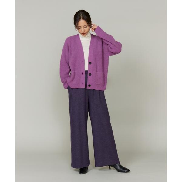 ルスーク（Le Souk）/《大きいサイズ》アルパカブレンドＶネックカーディガン