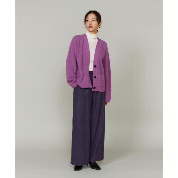 ルスーク（Le Souk）/《大きいサイズ》アルパカブレンドＶネックカーディガン