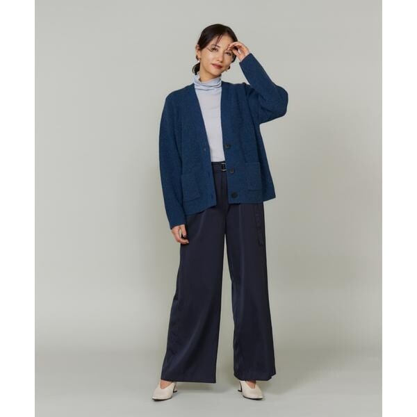 ルスーク（Le Souk）/《大きいサイズ》アルパカブレンドＶネックカーディガン